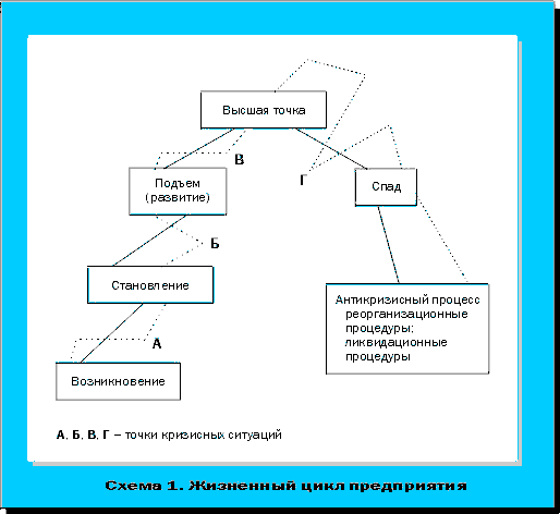 Схема 1. Жизненный цикл предприятия